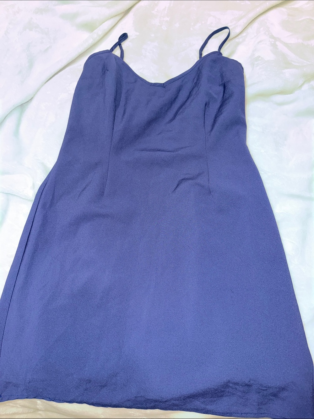Topshop Navy Blue Spaghetti Strap Mini Dress